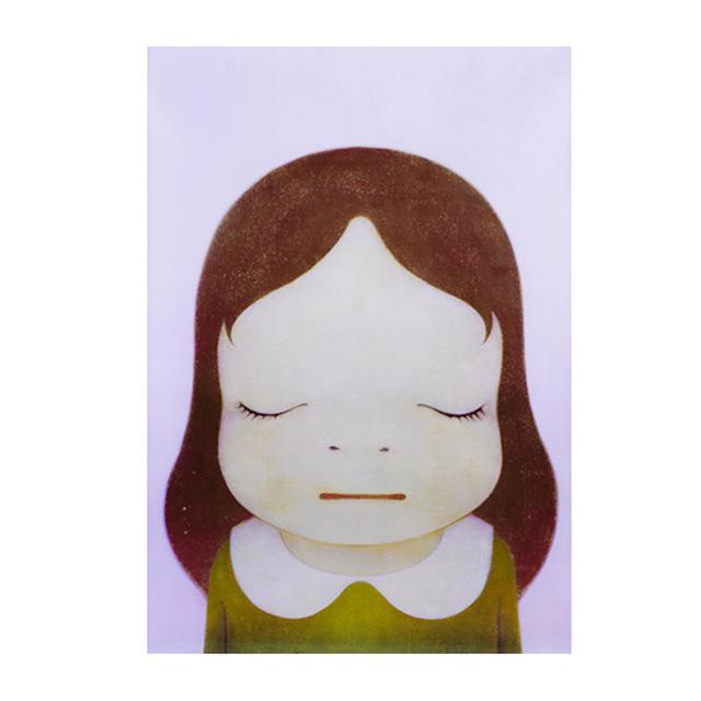 Yoshitomo Nara Cute Cartoon Girl Canvas Painting Sleepwalking Doll Drawing Japanese Wall Pictures For Girl Kids Room Decoration No Frame