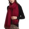 Зимний кашемировый шарф с кисточками, шаль - многоцелевой, толстый, теплый, повязка на шею
