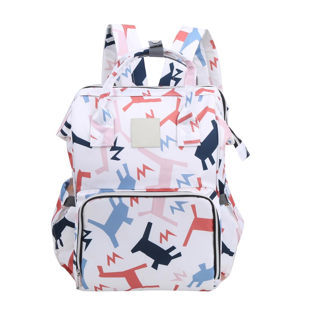 Insular Backpack Large Capacity Waterproof Carousel Type Diaper Maternity Bag for Outdoor