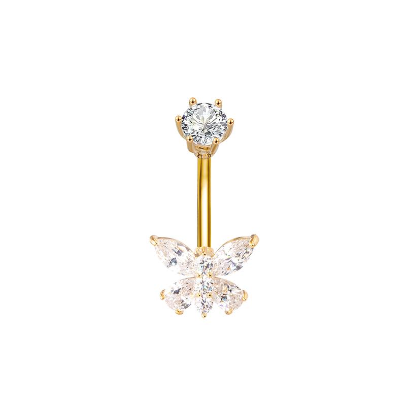 Милое кольцо в виде медведя-бабочки для пупка, кольцо для женщин и девочек, изысканное сексуальное кольцо для пирсинга пупка, пирсинг, ювелирные изделия, подарки