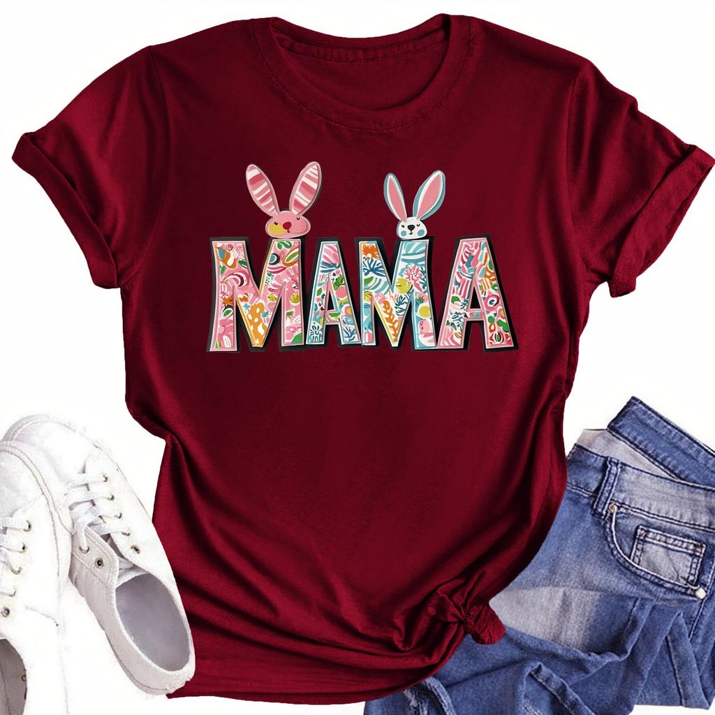 Женская повседневная футболка с круглым вырезом и короткими рукавами с принтом