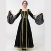 Halloween European Medieval Vintage Court Dress Noble Queen Velvet Dress Stage Costume
