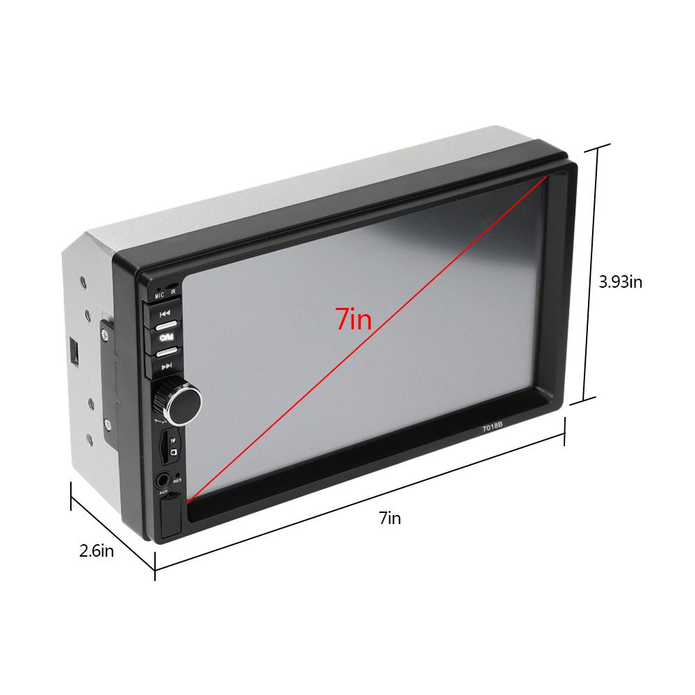 7-дюймовый автомобильный стереоресивер Double Din 2 Din Автомобильный радиоприемник Авторадио с сенсорным экраном BT MP5-плеер с