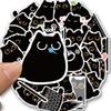 40 шт. Черный кот Милые наклейки Винтажные Для DIY Блокнота Гитара Скрапбукинг Мотоцикл Багаж Граффити Наклейки Подарки Для Детей