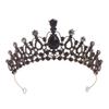 European and American Crystal Crown Water Diamond Exquisite Electroplated Metal Crown Wedding Bride  Birthday Party Ball  Hair Accessory