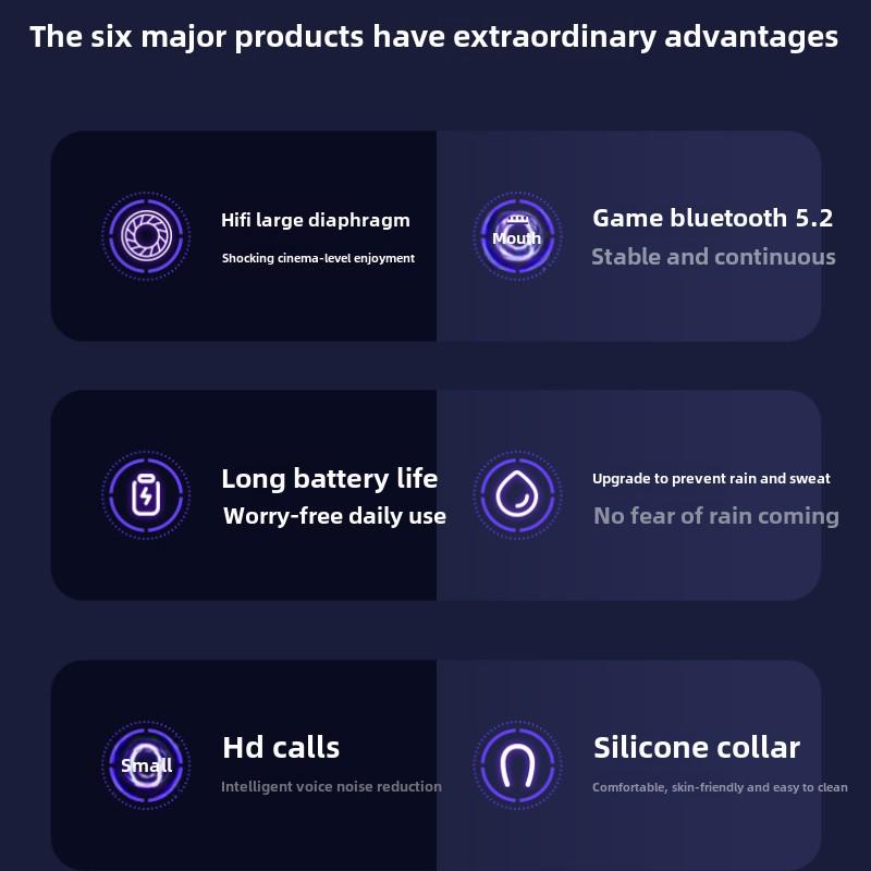 Игровая игровая гарнитура Bluetooth беспроводная с двумя наушниками