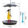 Durable Bird Feeder Light Metal Bird Feeder Metal Chain Hanging Bird Feeder Set with Girl Umbrella for Outdoor for Hummingbirds