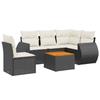 VidaXL Salon de Jardin avec Coussins 6 pcs, Canapés de Terrasse, Ensemble de Meubles de Patio, Mobilier d'Extérieur, Noir 3225006