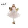 Angel Doll Christmas Tree Ornaments Ornaments, Cute Plush Pendant with Small Gift Box Hanging Accessories Bell for Tree, Holiday Home Party