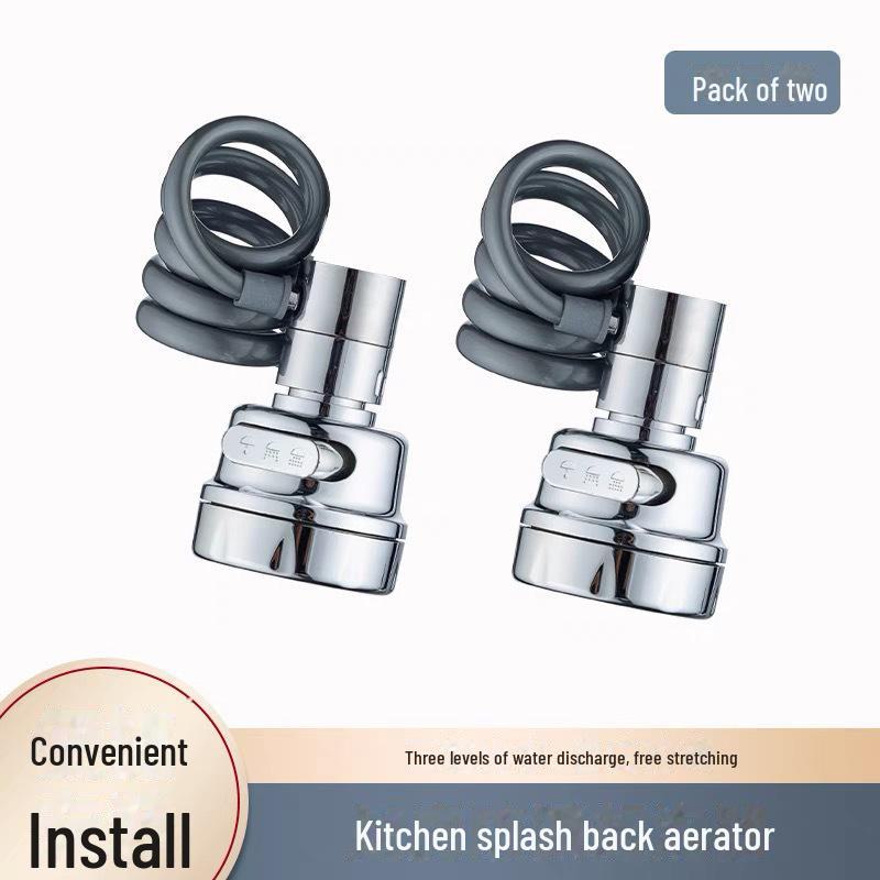 Universal Kitchen Sink Faucet Extender - Rotatable, Pressurized, Splash-Proof Water Spout