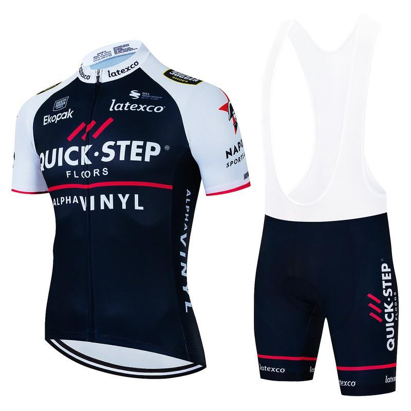QuickStep Mens Cycling Jersey Short Sleeve Breathable Quick-Dry Mountain Road Bike Apparel