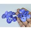 250Cts.Color Enhanced Blue Solar Cab Agate Pear Loose Gemstone 13Pcs Lot C-2129