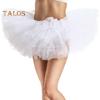 Women Mesh Tutu Skirt Lady 5 Layers Tulle Princess Skirts with Elastic Band Adult Female Short Gauze Pettiskirt for Mini Ball Beach Festival Dance