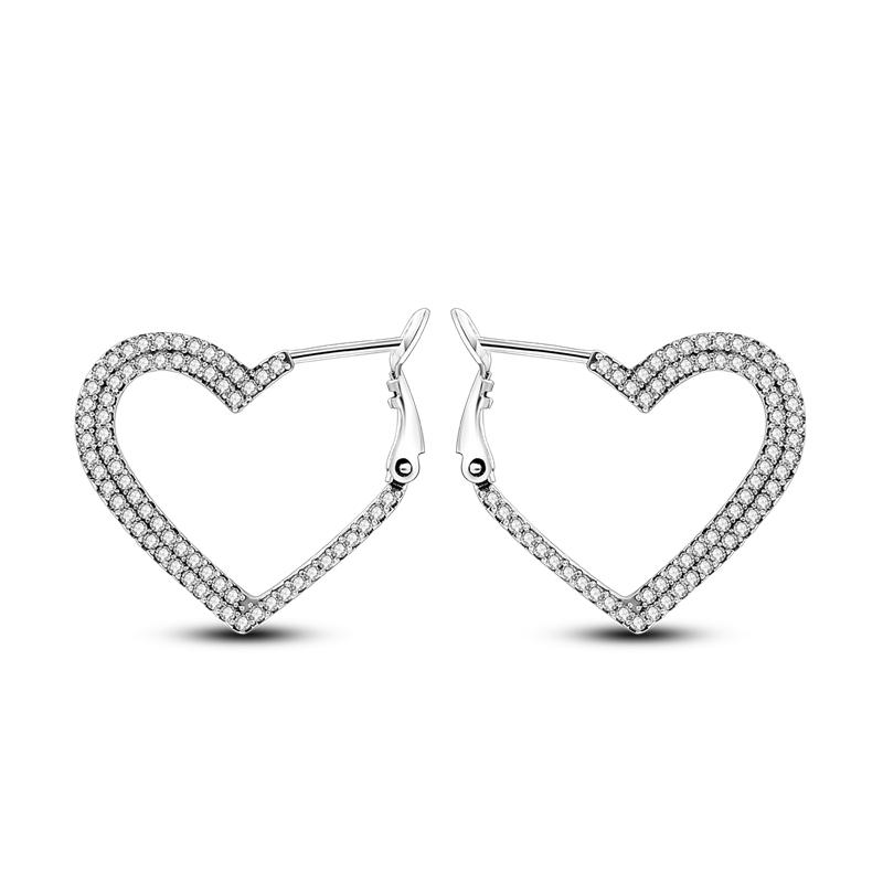 Серьги-кольца из серебра 925 пробы, сверкающие, в форме буквы U, со звездами и луной, модные серьги, ювелирные изделия, подарок для женщин, девушек, вечеринок, помолвок