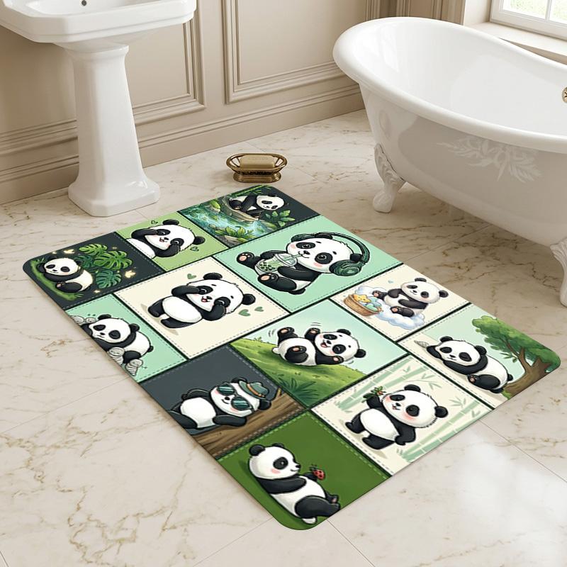 Panda Party Living Room Nonslip Area Rug Soft Carpet For Bedroom Game Playroom Sofa Office Home Decor Doormat Christmas Gift C929494