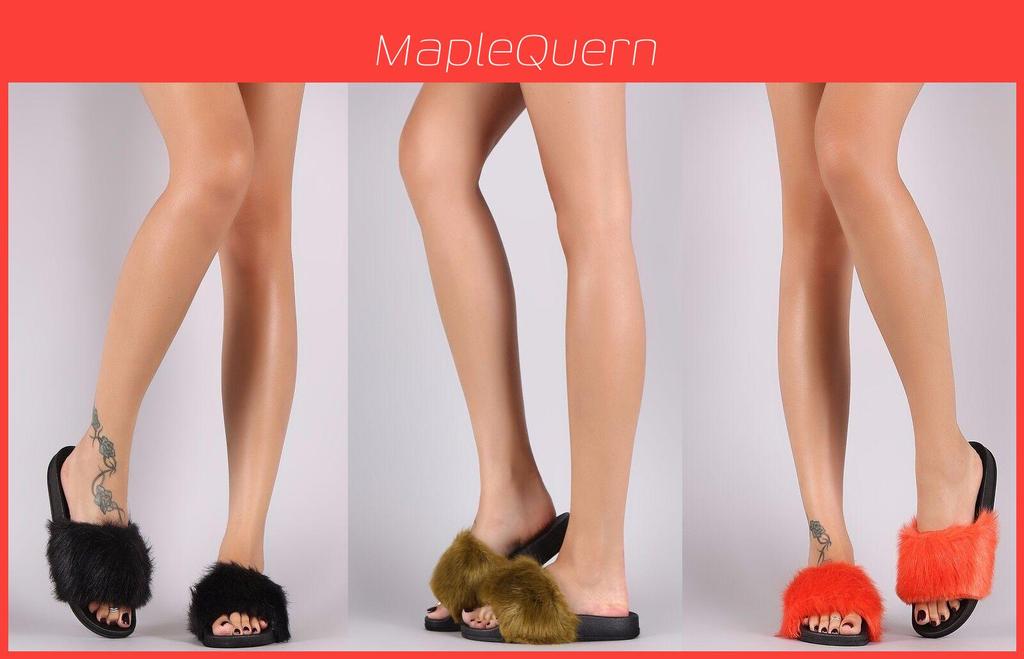 Luxurious Faux Fur Slides Inspired By Rihanna With Premium Quality And Style