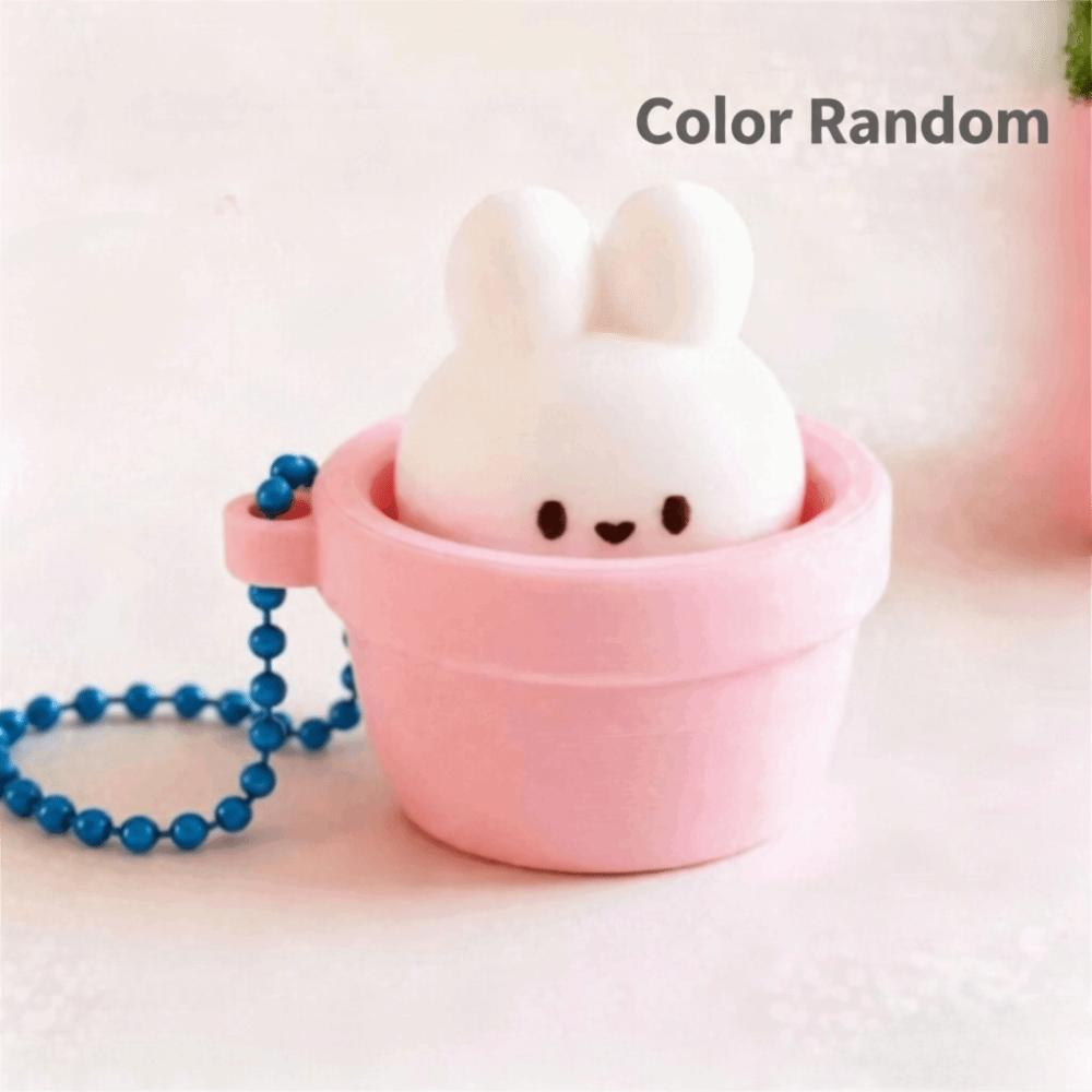Soft Slow Rebound Clicker Fidget Keychain Button Press Click Keyring Gifts for Children
