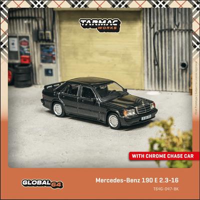 В наличии TW 1:64 Mercedes Benz 190 E 2.3 16 Сине-Черный Металлик Коллекция Игрушек Литая Модель Автомобиля Tarmac Works