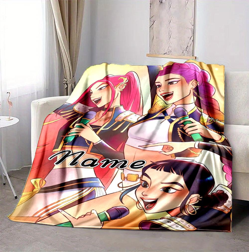 Custom Name Character Expressions Flannel Blanket Throw Blanket Soft Warm Sofa Bed home Decor Unique Gift