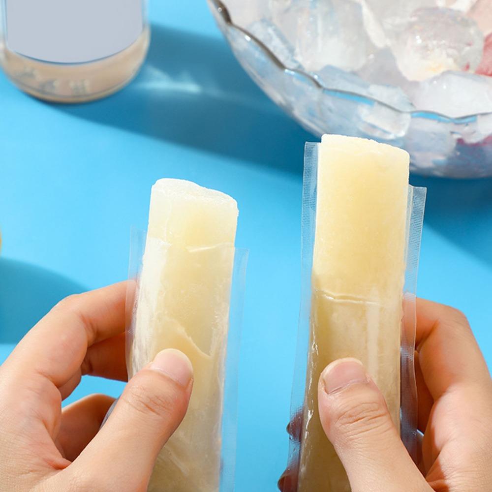 100pcs Zip Seals Ice Popsicle Mold Homemade Ice Lolly Bags Disposable Ice Popsicle Summer