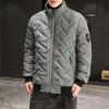 Зимняя мужская новая куртка с воротником-стойкой и хлопковой подкладкой, утолщенная хлопковая куртка, теплая однотонная универсальная хлопковая куртка, теплая и холодная