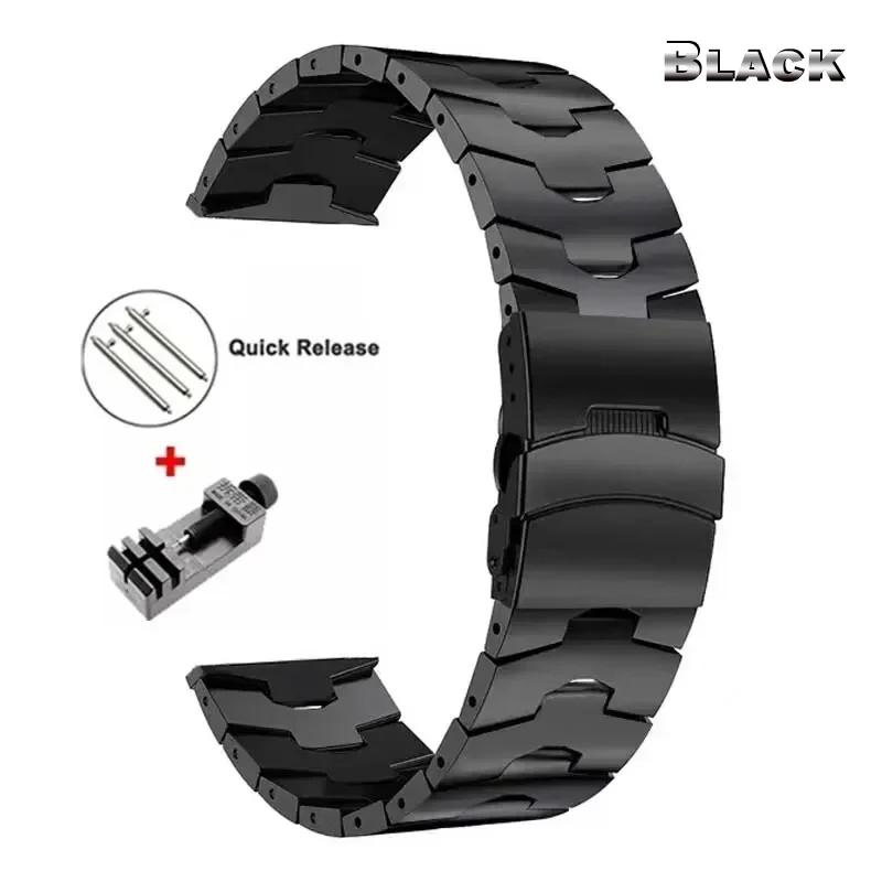 22мм Роскошный титановый ремешок для Huawei Watch5/GT5Pro GT4/4Pro 46 ремешок для Samsung Watch 46мм 3 45мм браслет для Amazfit GTR 47мм