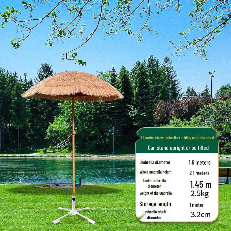 Outdoor Sunshade: Anti-Straw Hat Thatch Umbrella for Patio, Photography, and Garden