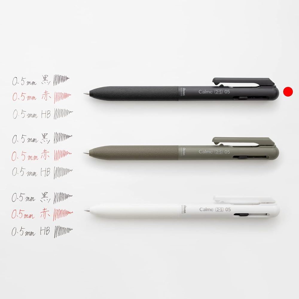 Многофункциональная шариковая ручка Pentel BXAW355A Calme Ballpoint Pen 0.5 Острая 0.5 Черная
