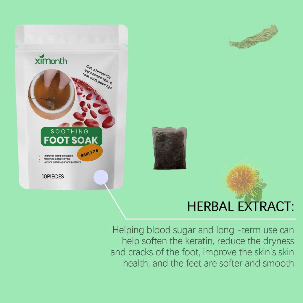 Foot Soak Lymphatic Drainage Foot Soak Natural Herb Foot Bath Bag Leg Slimming Foot Bath For Reducing Swelling