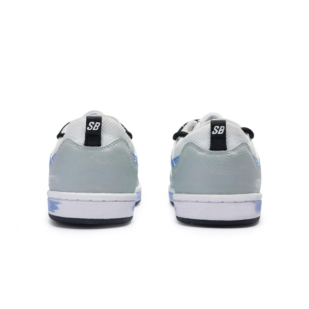 Nike SB Alleyoop 811 Manufacturing Slip Resistant Abrasion Resistant Low top Skateboard Shoes Men's White Gray Blue CJ0882-100(Team80-S-BOX)