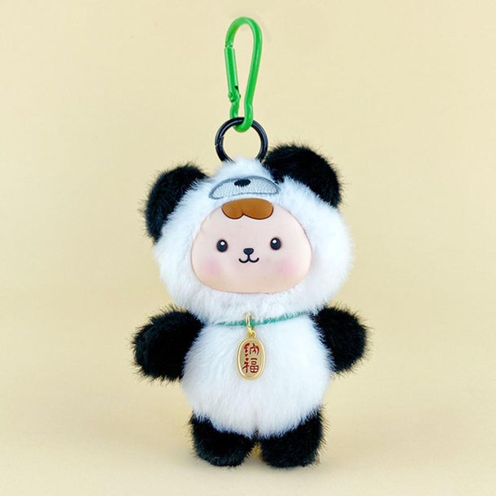Dog Cute Pet Doll Keychain Panda Cartoon Animal Keychain Funny Animal Pet Plush Pendant Daily
