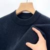 Men's 100% Pure Wool Warm Round Neck Pullover Sweater