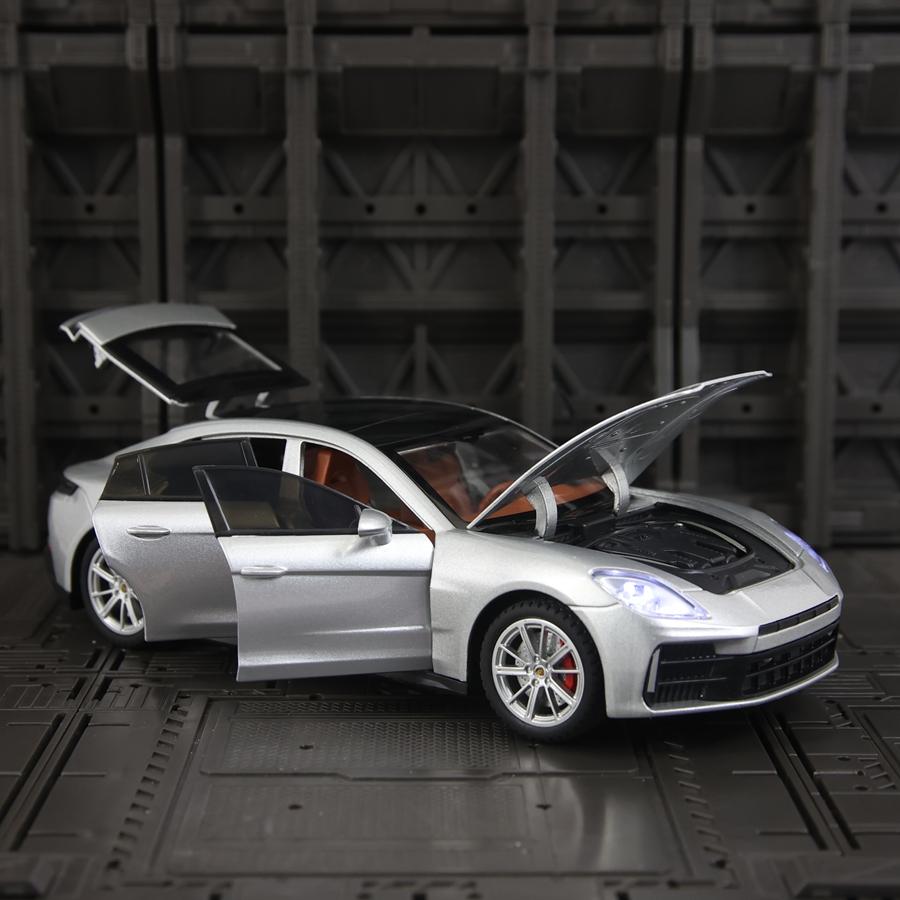 1:24 модели автомобилей Porsche Panamera из сплава, коллекционные модели с открывающимися дверями, звуком и светом, украшения для суперкаров