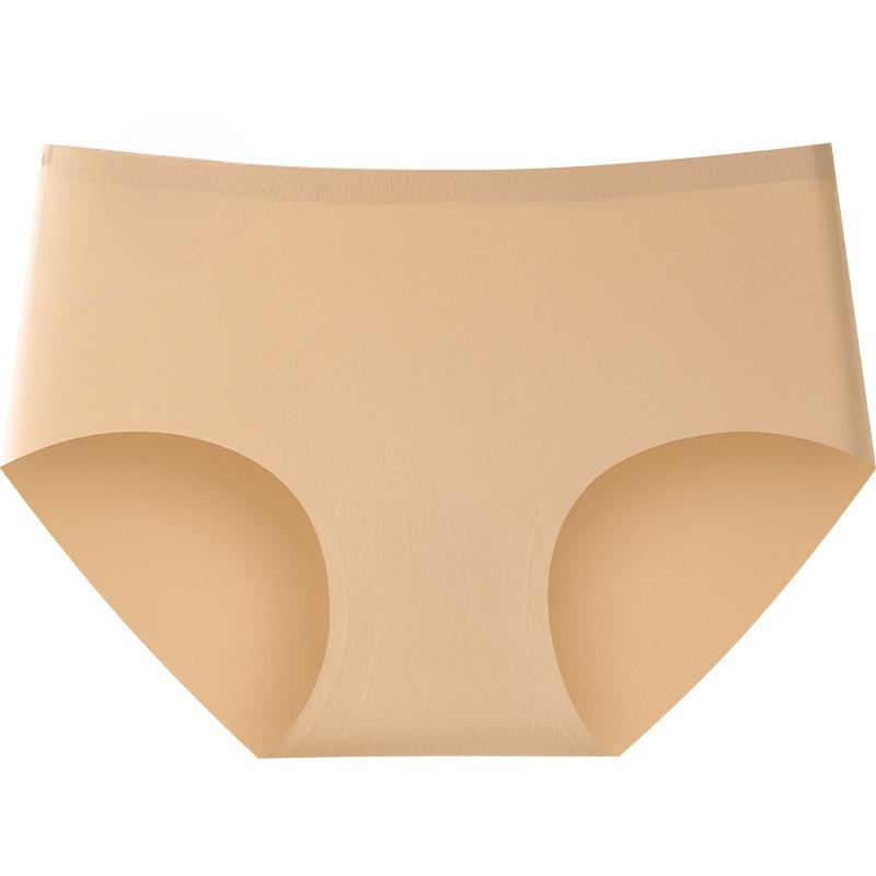 Женские Весенние и Летние Антибактериальные Трусы-Слипы с Ластовицей из Шелка 7A, Спортивные, Для Йоги, Ледяной Шелк, Без Следов, Средняя Талия, Треугольные