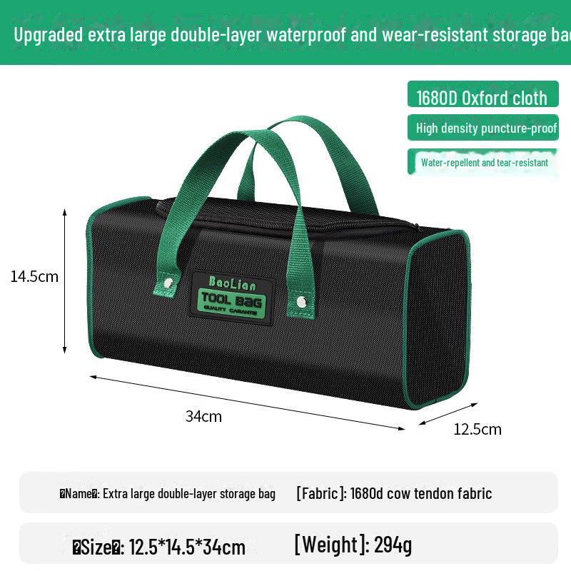 Сумка для инструментов из прочного водонепроницаемого брезента: Прочное, износостойкое, многофункциональное портативное ручное хранилище для электриков