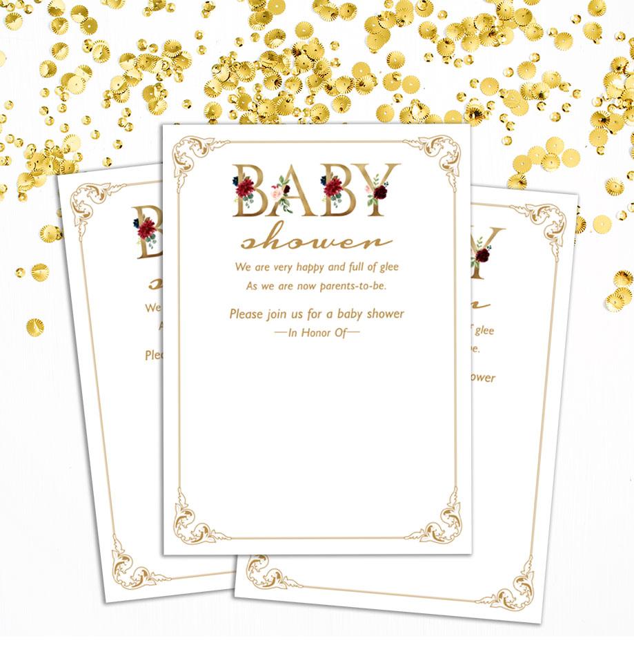 Пригласительная открытка на празднование рождения ребенка Darling Souvenir, которую можно распечатать, заполнить или написать в пустом месте, пригласительные на вечеринку, упаковка из 28 штук