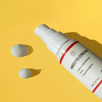 Medito Spot Cream 30 мл, Чувствительная кожа, Улучшение текстуры кожи, Увлажнение, Корейская косметика, Kbeauty, образец