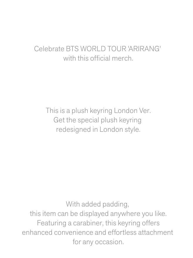 [ПРЕДЗАКАЗ] (ПУСАН/ЛОНДОН) Плюшевый брелок BTS WORLD TOUR ARIRANG in PARIS MD