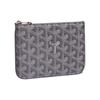 SENAT Кошелек-клатч на молнии с принтом «Y-Pattern» по всей поверхности, из холста и телячьей кожи, с держателем для карт, мини, унисекс, в стиле для пары, серый