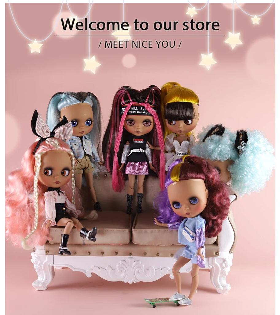 ICY DBS Blyth кукла шаровой шарнир, тело, разноцветные волосы, черная кожа, матовое лицо, телесная кукла и набор, кукла, игра-одевалка, подарок для девочки