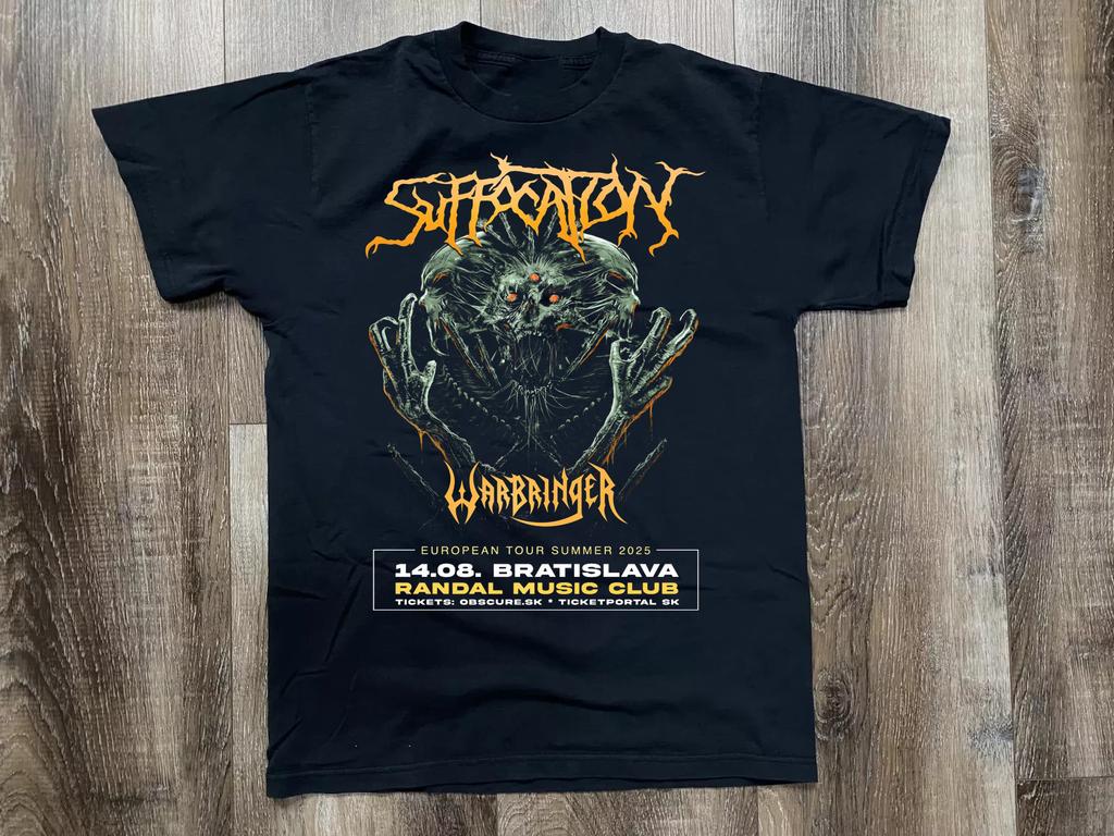 Футболка с логотипом группы Suffocation, тур Лето 2025, все размеры S-5XL