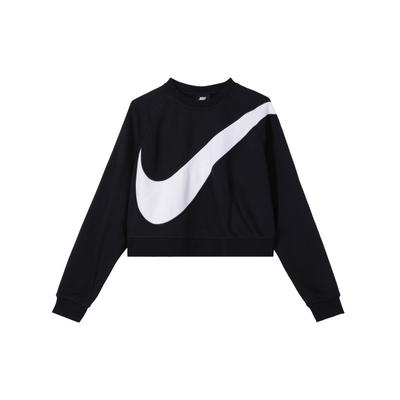 Спортивная одежда Swoosh Fleece Crew Sweatshirt Женские топы Черный BV3934-011