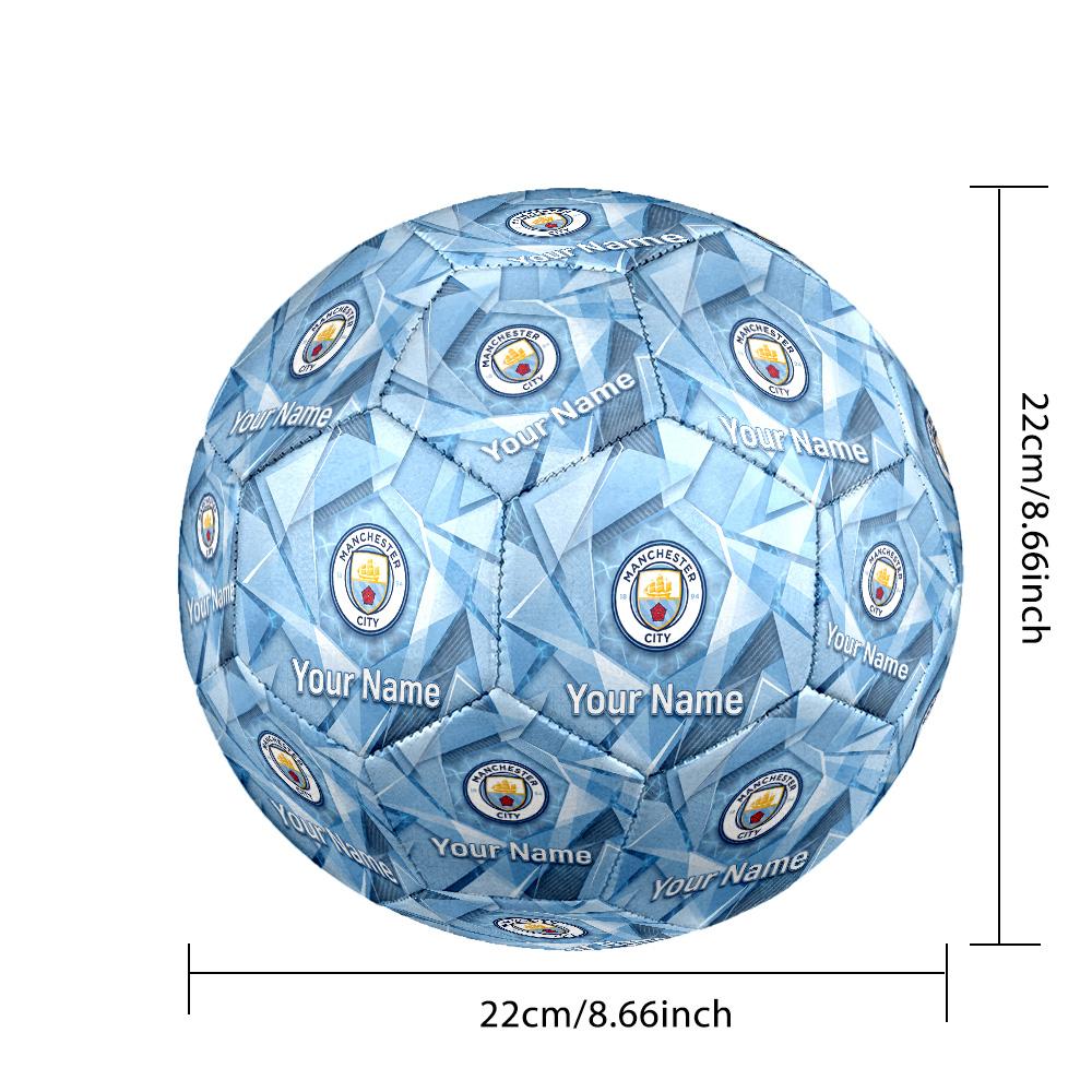 Size 5 Football Custom Name Text, Outdoor Training Soccer BallManchester City