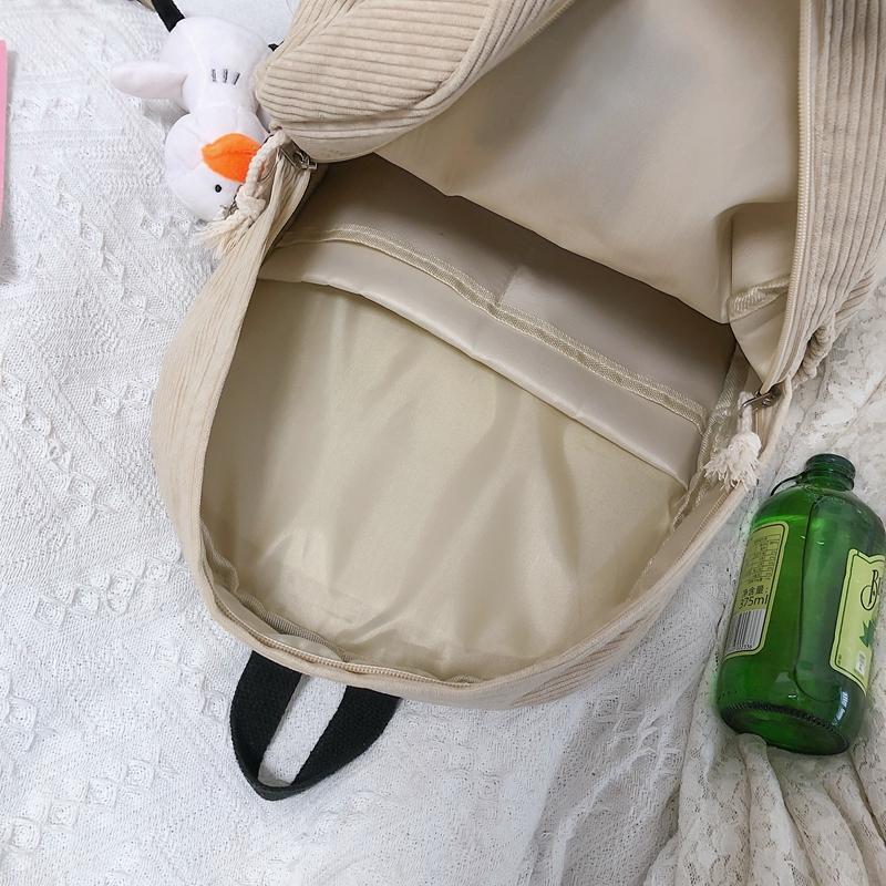 Сплошная цветная книжная сумка, студенческий рюкзак, вельветовая школьная сумка, рюкзак большой емкости