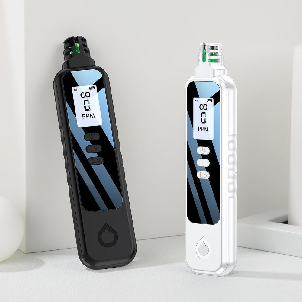 Portable Electrochemical Sensor CO Tester 1.1inch LCD Screen Carbon Monoxide Detector with Sound Lihgt Alarm and Low