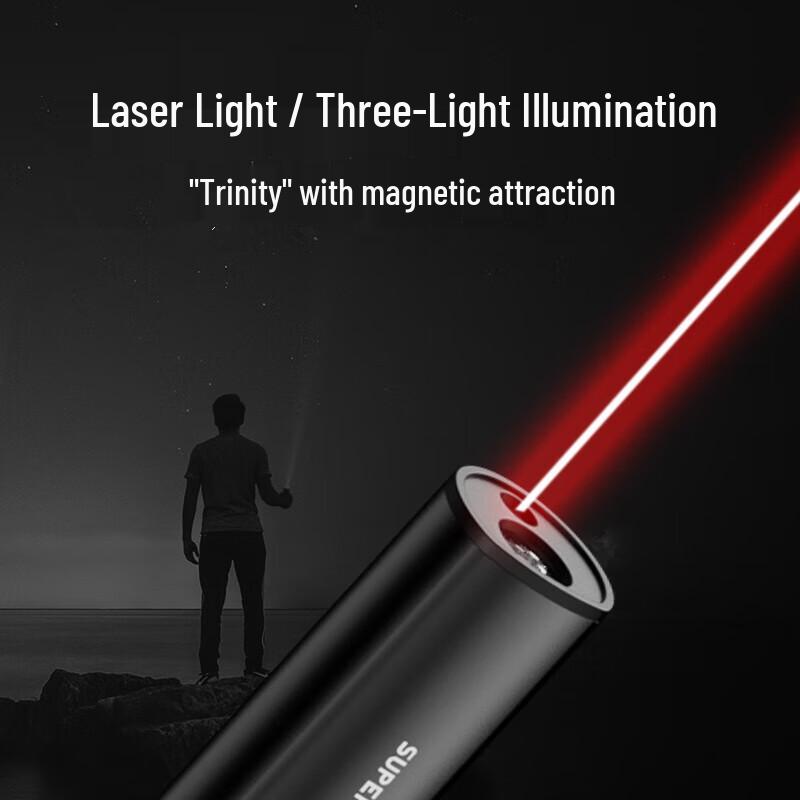 SupFire J01 Rechargeable Flashlight & Laser Pointer