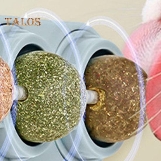 4 шт. шарики для лизания кошачьей мяты, вращающиеся настенные съедобные шарики для кошек, игрушка с натуральной кошачьей мятой, безопасная и здоровая игрушка для чистки зубов котенка для дома