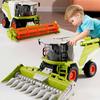 Remote Control Harvester Toy, 1:24 Scale Spray Farm Toy with Corn Cutting Head LED Lights Sound Effect, Birthday Gift for Kids Boys, Style B