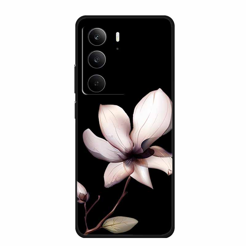 Для Realme Narzo 80 Lite 5G Чехол Narzo80 Lite Чехол Мультяшный Кот ТПУ Черный Силикон Мягкий Чехол для Телефона Для Realme Narzo 80Lite Funda