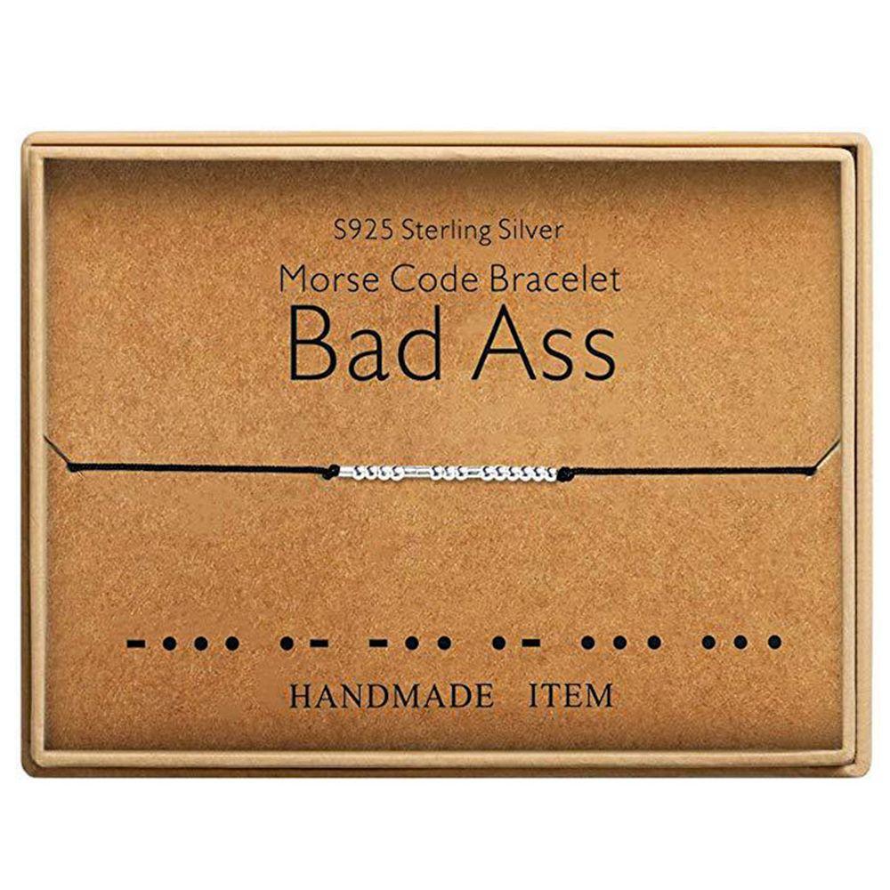 Подарки Цепочка из бусин Серебряный Браслет Морзе Дружба Манжета Браслет Fuck Off Я ЛЮБЛЮ ТЕБЯ ЛДН Охана